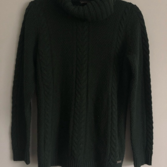 Eddie Bauer Lamb’s Wool Turtleneck in Dark Green - Picture 5 of 9